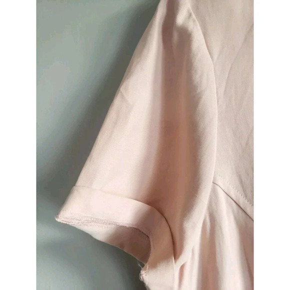 Jones New York Dress Women's 12 Pink  Silk Linen Blend  Knee-length Pockets NWT - Picture 3 of 8